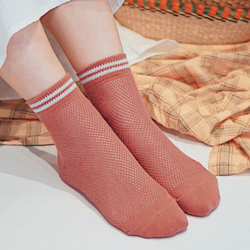 RNOT Sailor Daily Two Line Mesh Socks (6 Colors)