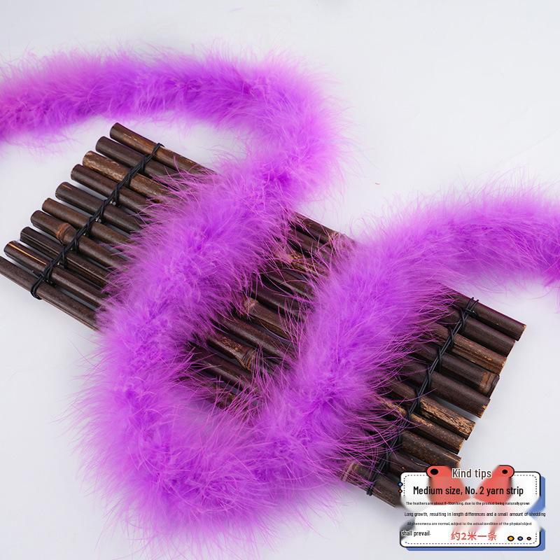 Encrypted Colored Turkey Feather Strips for DIY Decorations & Stage Costumes