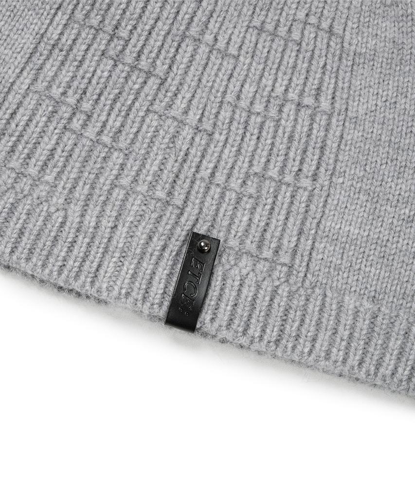 ETCE Leather Label Beanie (Gray)