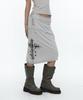 Rough Neck Asymmetric Panel Skirt Fog