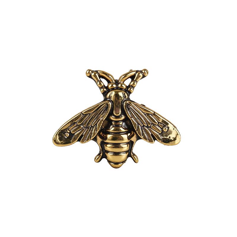 Vintage Men's Bee Brooch Pin: Dual-Use Lapel Accessory for Suit or Shirt, Unisex Silver