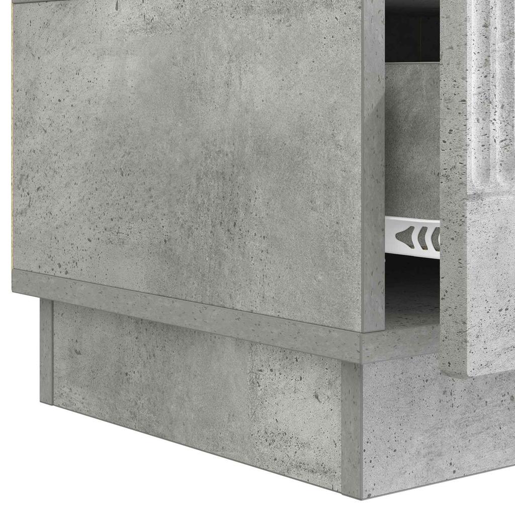 TV Cabinet Concrete Grey 147 x 34.5 x 27 cm Particleboard