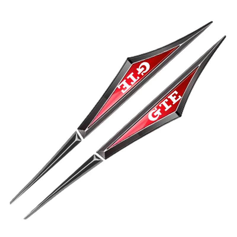 2 Stück 3D Legierung Messer Emblem Auto Karosserie Seiten Tür Leiste Kotflügel Aufkleber Für Volkswagen VW GTE GTI Golf Rline Jetta Polo MK8 Scirocco