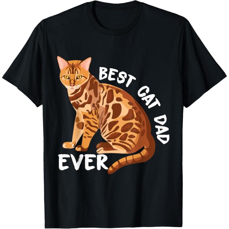 Лучший папа-кот на свете бенгальский кот Футболка S