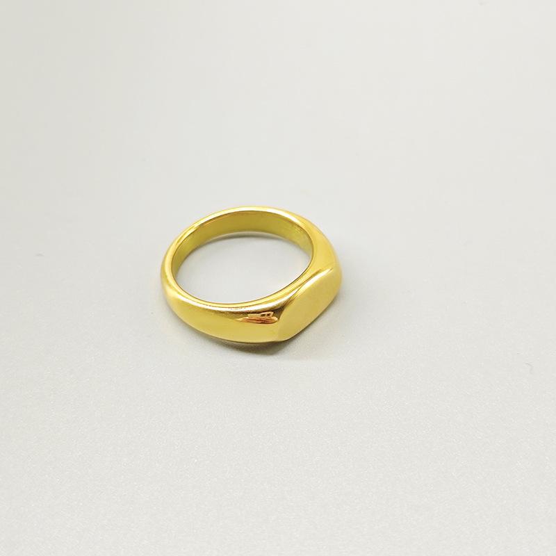 18k Gold Minimalist Cold Style Polished Ring Band