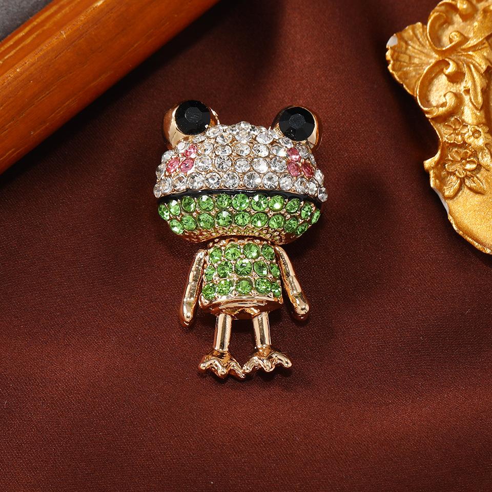 

Винтажные женские мужские милые лягушки хрустальные броши значки изысканные унисекс креативные новинки стразы животные булавки ювелирные изделия
