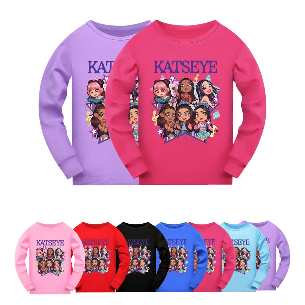 5301 Kids Girls KATSEYE Print Home Long Sleeves T-Shirt