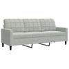 2 Piece Sofa Set with Cushions Light Grey Velvet