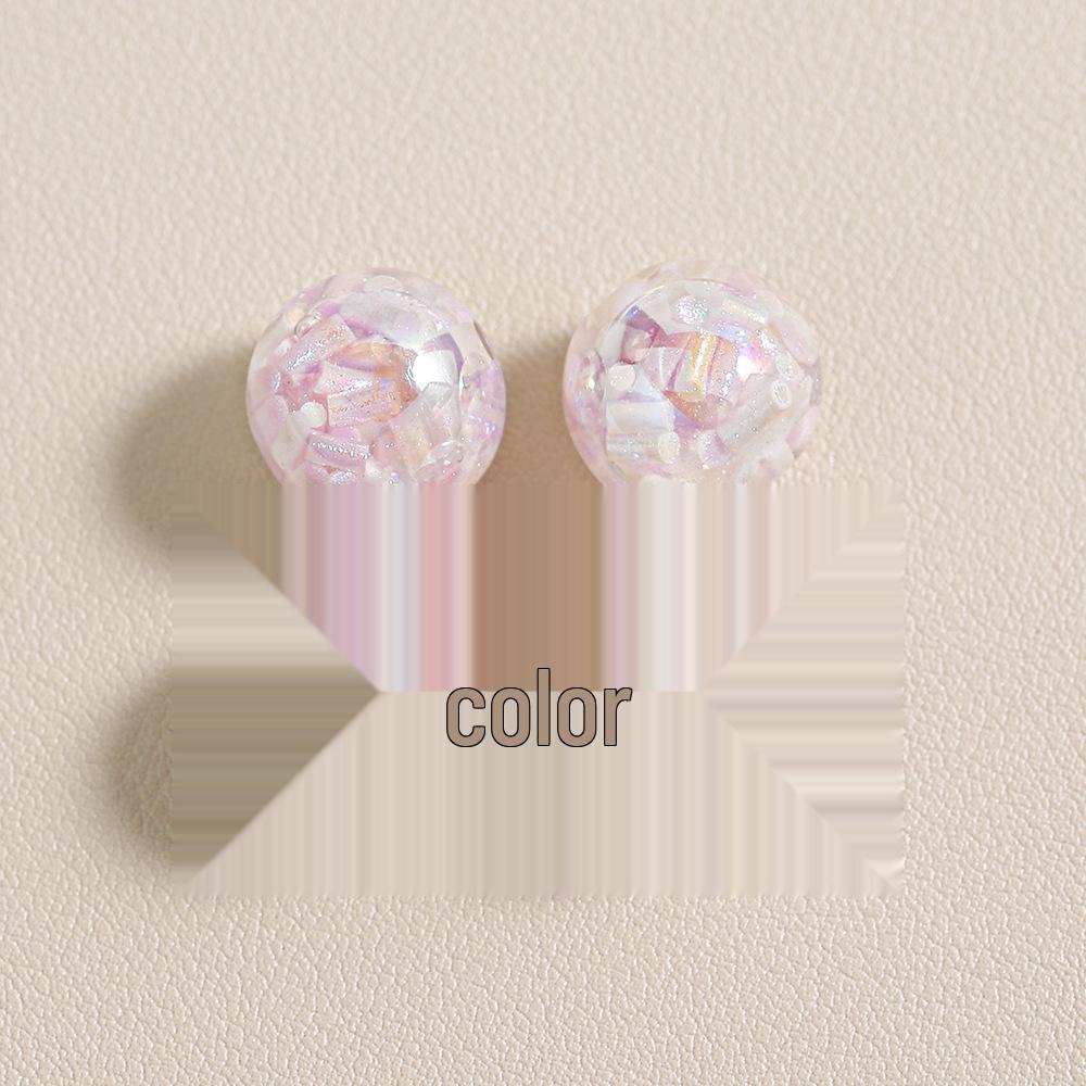 

Heidi s 20 Rainbow Resin Round Beads: Through-Hole Keychain & Phone Chain Accessories 10mm