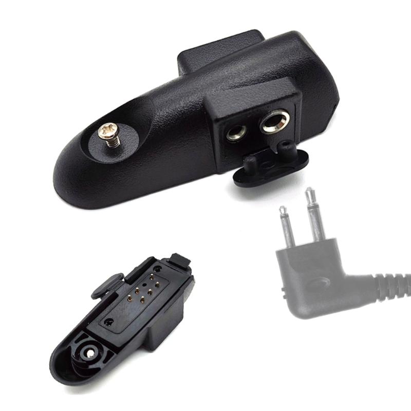 Two Way Radio Repair Part Adapter for 9700 7pin To 2pin Headset Converter Earphone Adapter Replacement Accessories