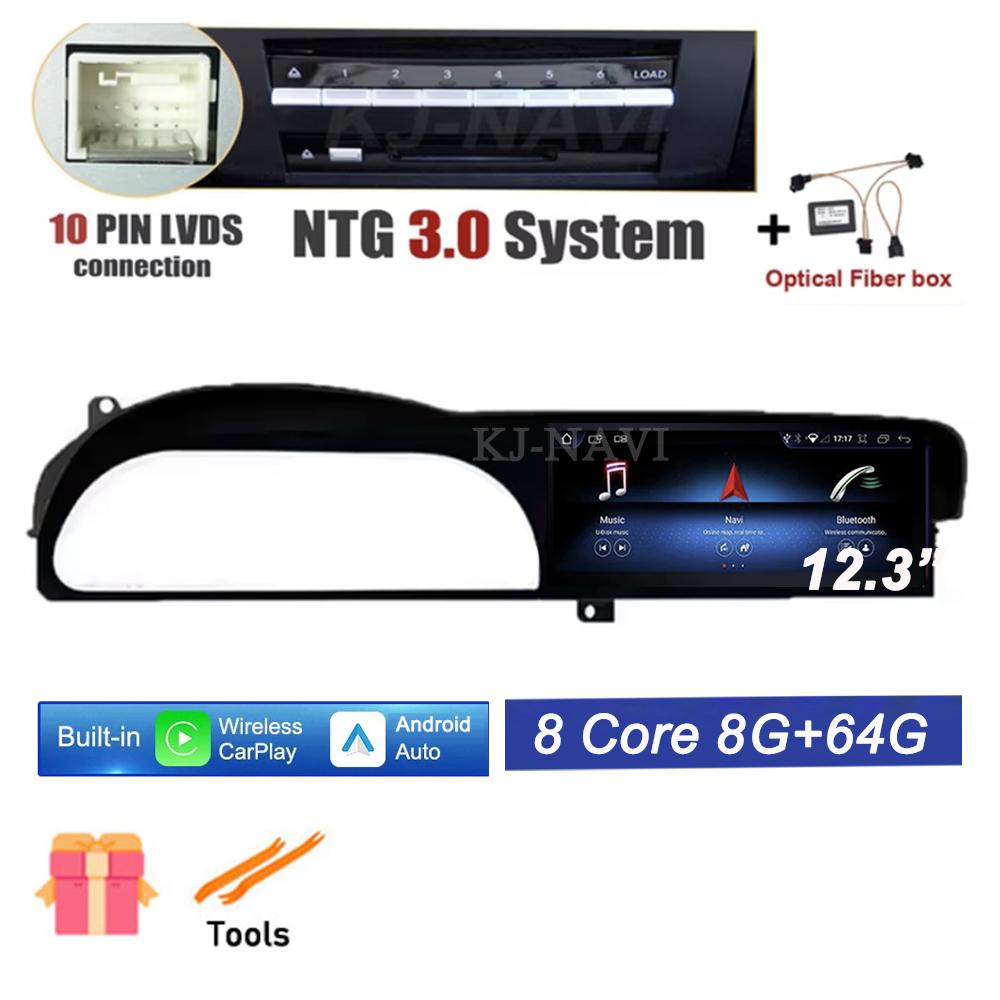12.3 Inch Android 14 Touch Screen For Benz CL W221 W216 2005-2013 Car Accessories Multimedia Carplay Monitors Video Radio Player