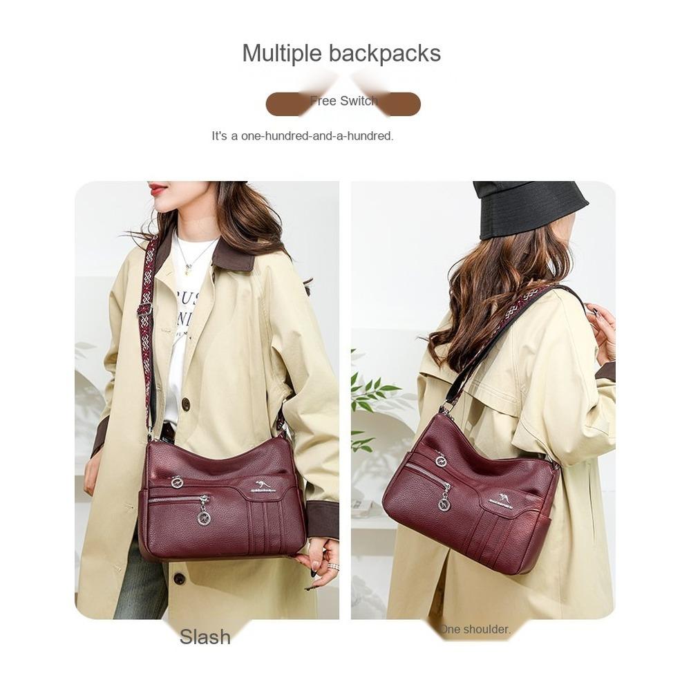 Lightweight Large Capacity Faux Leather Multipurpose Storage Bag for Daily Use
