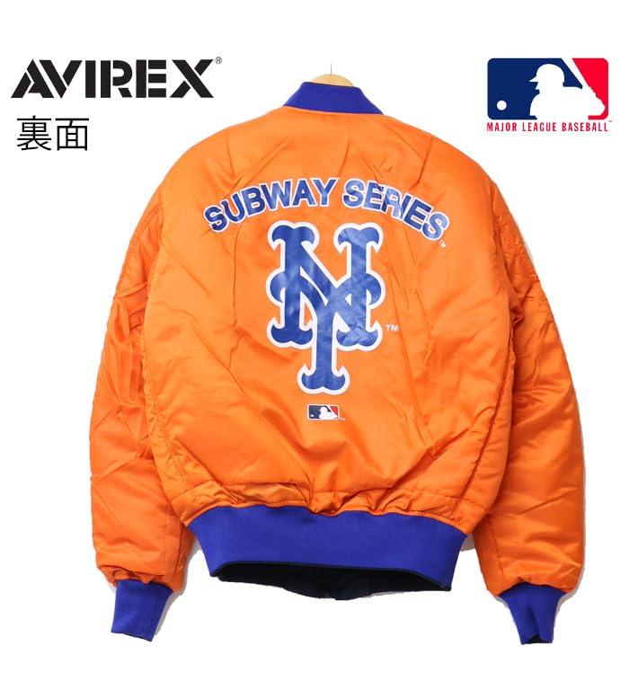 MLB Collaboration Jacket [AVIREX] MA-1 783-3252049 (M Size, 120 Navy)