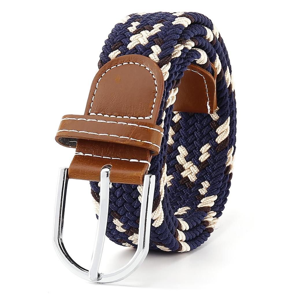 New Elastic Braided Cotton Belt with Alloy Pin Buckle - Versatile for Children's Wear