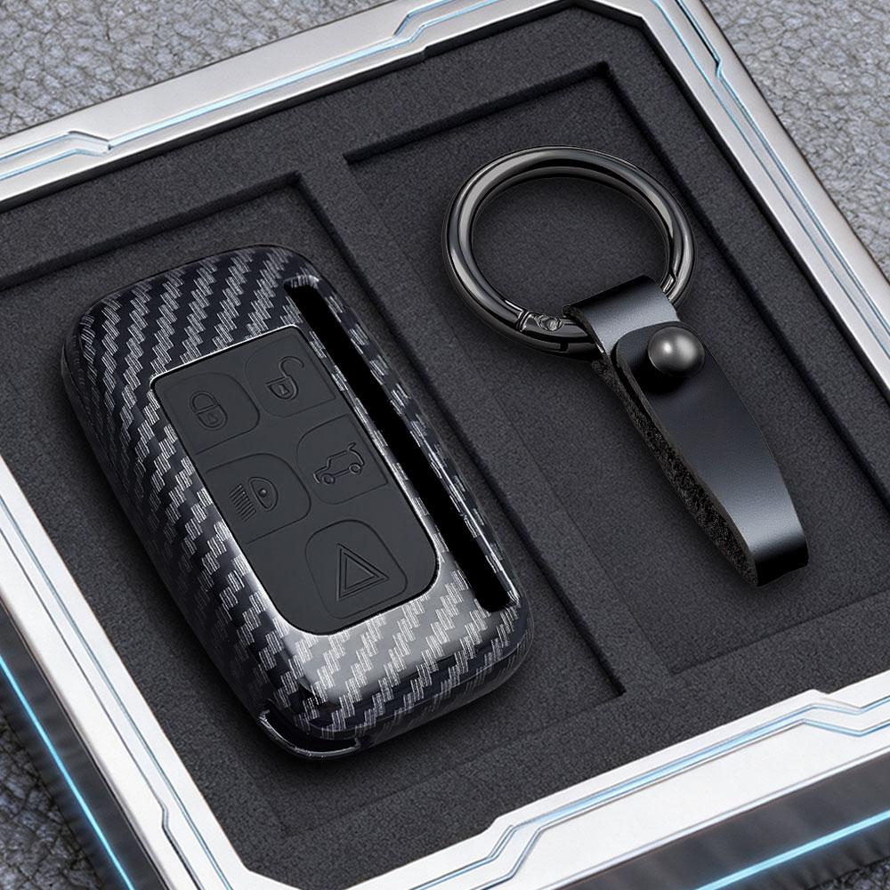 Car Key Case Cover for Land Rover Range Rover Sport Evoque Freelander Velar Discovery 4 Jaguar XE XJ XF Guitar Fob