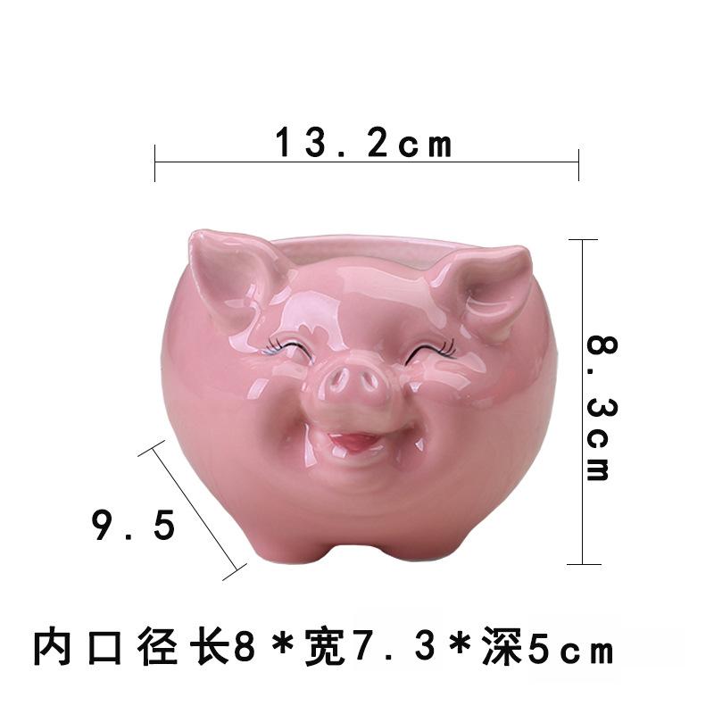 Simple Nordic Cartoon Animal Succulent Flower Pot Ceramic, Creative Gardening Water Flower Potter Home Decoration Ornament