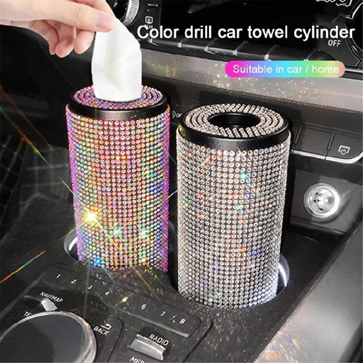 Crystal Tissue Holder for Car Multifunction  Napkins Box Crystal Tissue Holder for Apartments Dormitories & Restaurants
