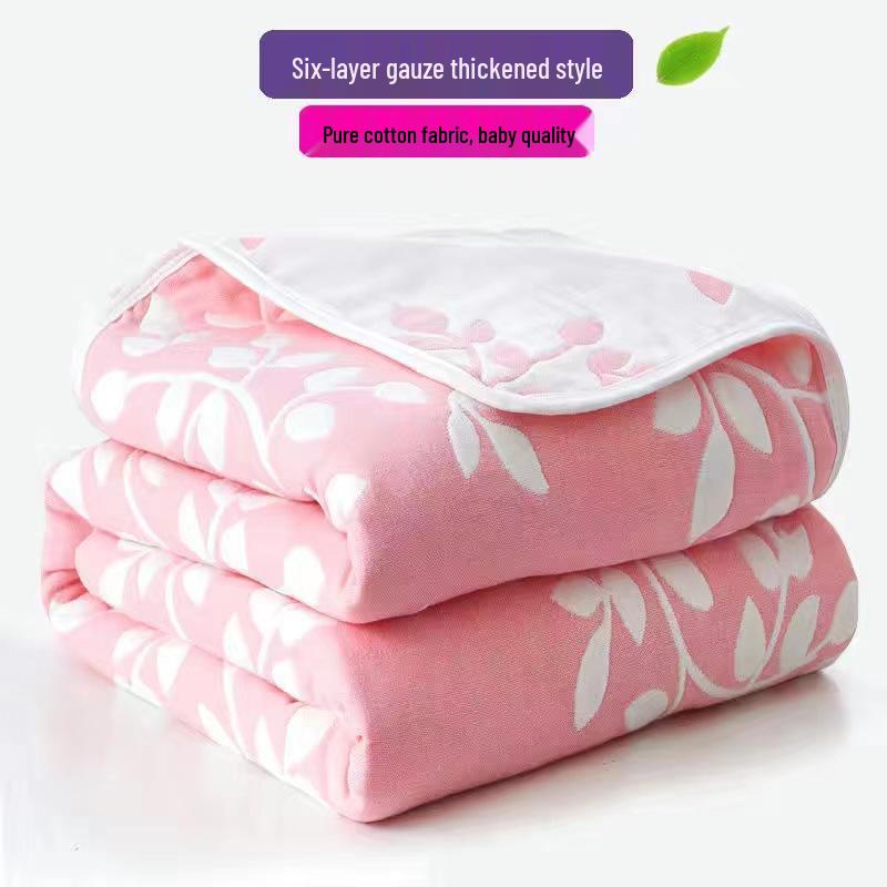 Soft Pure Cotton Gauze Quilt: Baby Swaddle, Stroller & Sofa Blanket