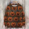 Ladies' Fashionable Casual Long Sleeved Christmas Printed Round Neck Knitted Yarn