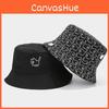 Cute Cat Print Doublesided Fisherman Cap With Breathable Cotton For Casual Wear