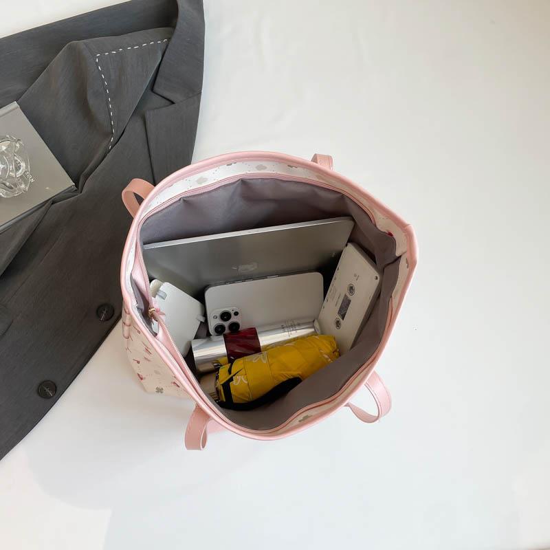 New College Student Tote Bag Women's Large Capacity 2025 Dopamine Handheld Women's Bag Commuting Class Shoulder Bag