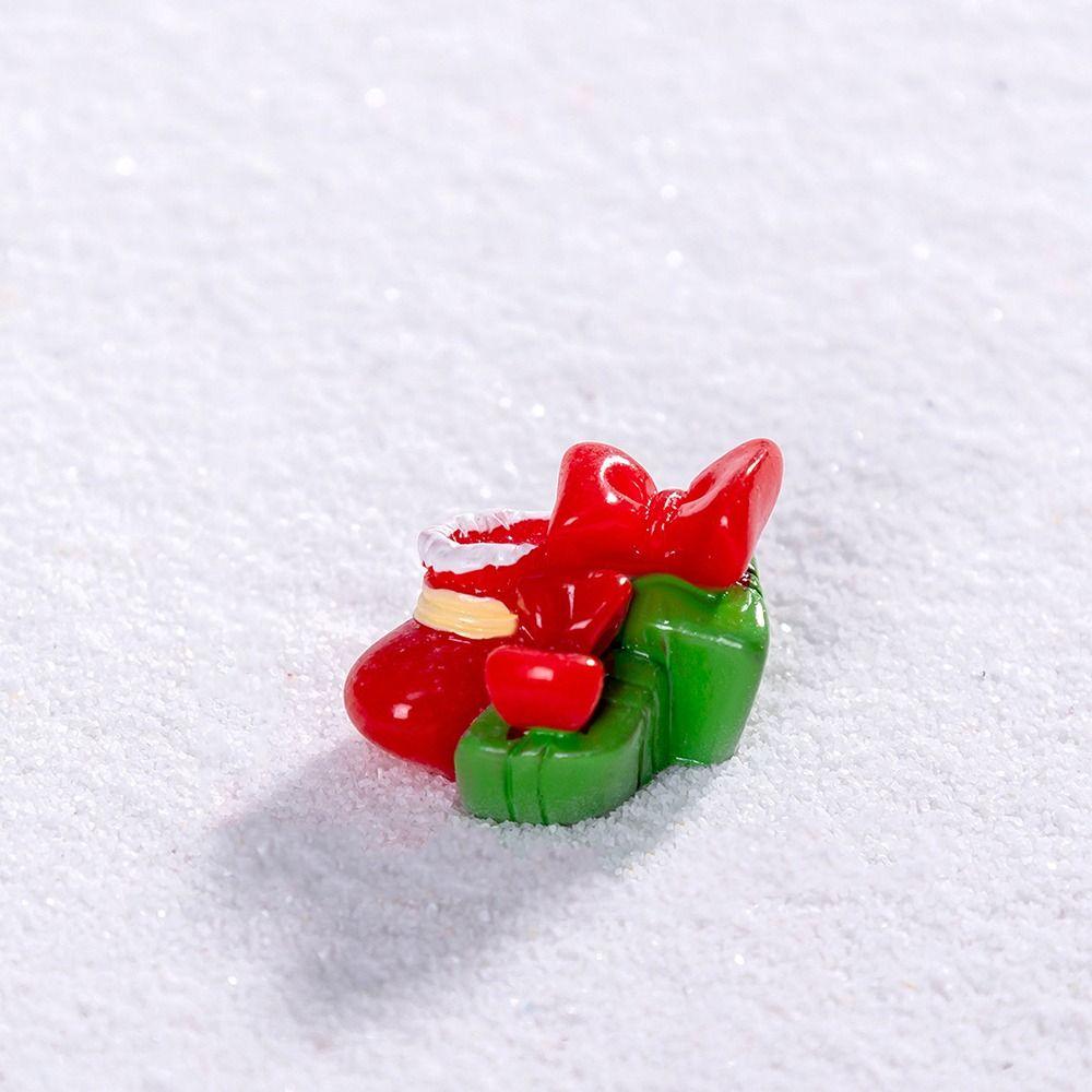 

10pcs DIY Mini Santa Claus Ornament Cartoon Santa Claus Statue Snow Scenery Decor style 15