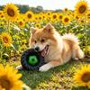 Football Tire Dog Chew Toy Built-in Squeaker Tennis Tire Interactive Puppy Toy Bite Resistant Pet Teething Boredom Toy