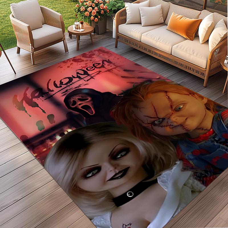 Bride of Chucky Print Rug, Washable Floor Carpet, For Entryway Dorm Laundry Room Office Study, Home Decor Birthday Christmas Gift