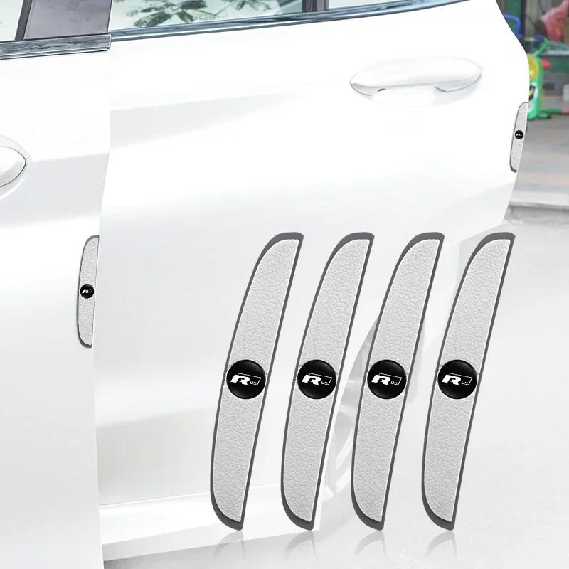 4Pcs Car Door Edge Anti-collision Strip Silicone Protection Bar For VW GTI Polo Golf Passat Tiguan Arteon Touareg CC Taigo Caddy Da7