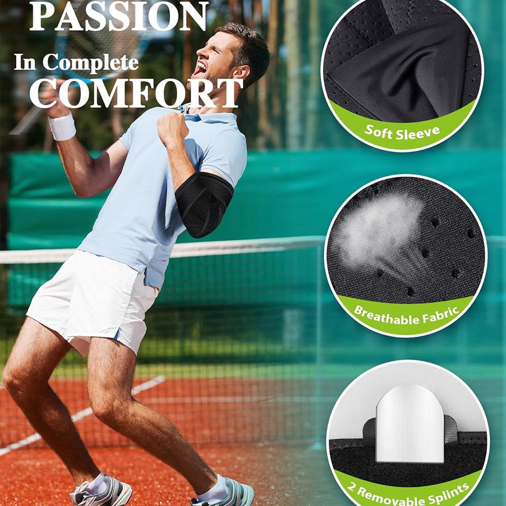 Elbow Brace for Cubital Tunnel,Adjustable Elbow Splint for Sleeping, Tendonitis, Tennis Elbow, Comfortable Stabilizer Support for Women and Men