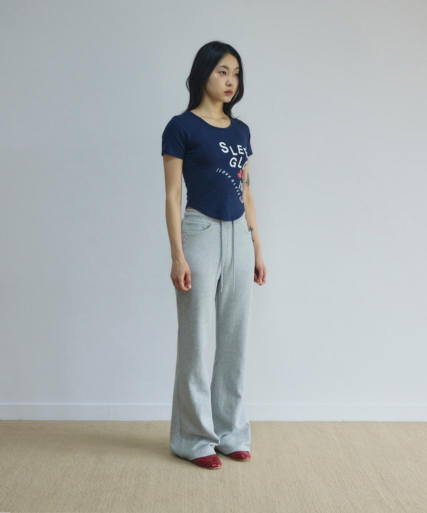 Seulliggeullou Bootcut Logo Training Pants [Gray]