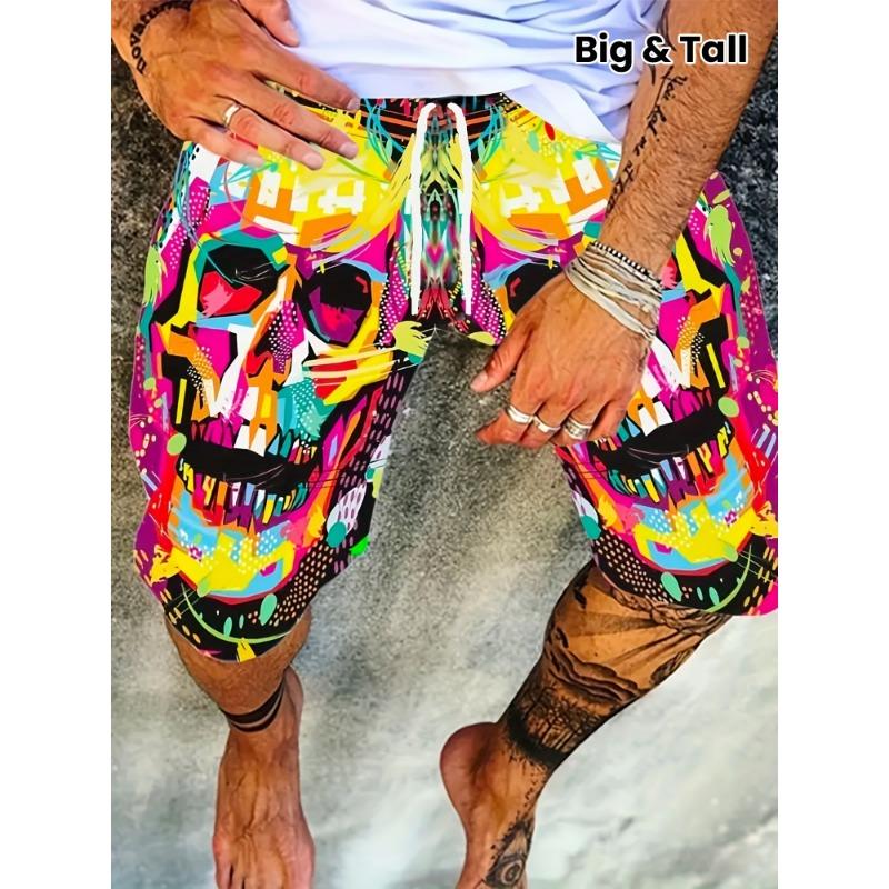 Summer Men's Lightweight Breathable 3D Printed Beach Shorts Summer Casual Swimwear for Outdoor Activities