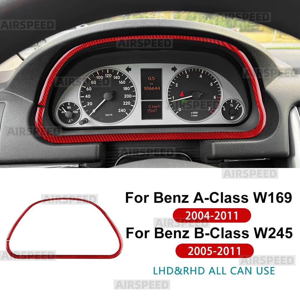 Real Soft Carbon Fiber Trim Sticker For Mercedes Benz A B CLASS W169 W245 2004 2005 2006 2007 2008 2009 2010 2011 Speedometer.
