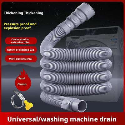 2/5/8M PVC Washing Machine Dishwasher Drain Waste Hose Extension Pipe With Bracket Set Wash Machine Ablaufschlauch Accessories