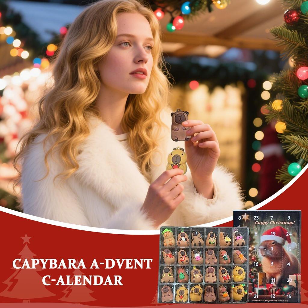 Christmas Advent Calendar with 24 Days of Collectible Toys Figures, Fun Holiday Gift Countdown Dolls for Kids, Adults, Friends