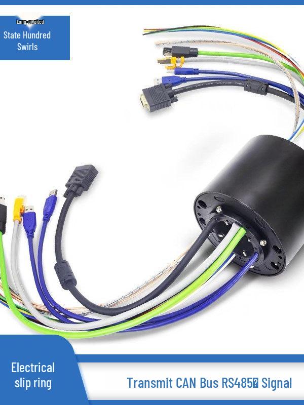 360° Rotating Corrosion-Resistant Conductive Slip Ring with Through-Hole, Dustproof & Pneumatic for Wind Turbine Equipment