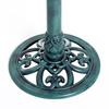Garden Bird Bath Outdoor Decrative Garden Feeder Stand with Scallop-like Pattern. Time-Worn Finish. 50cm. Green