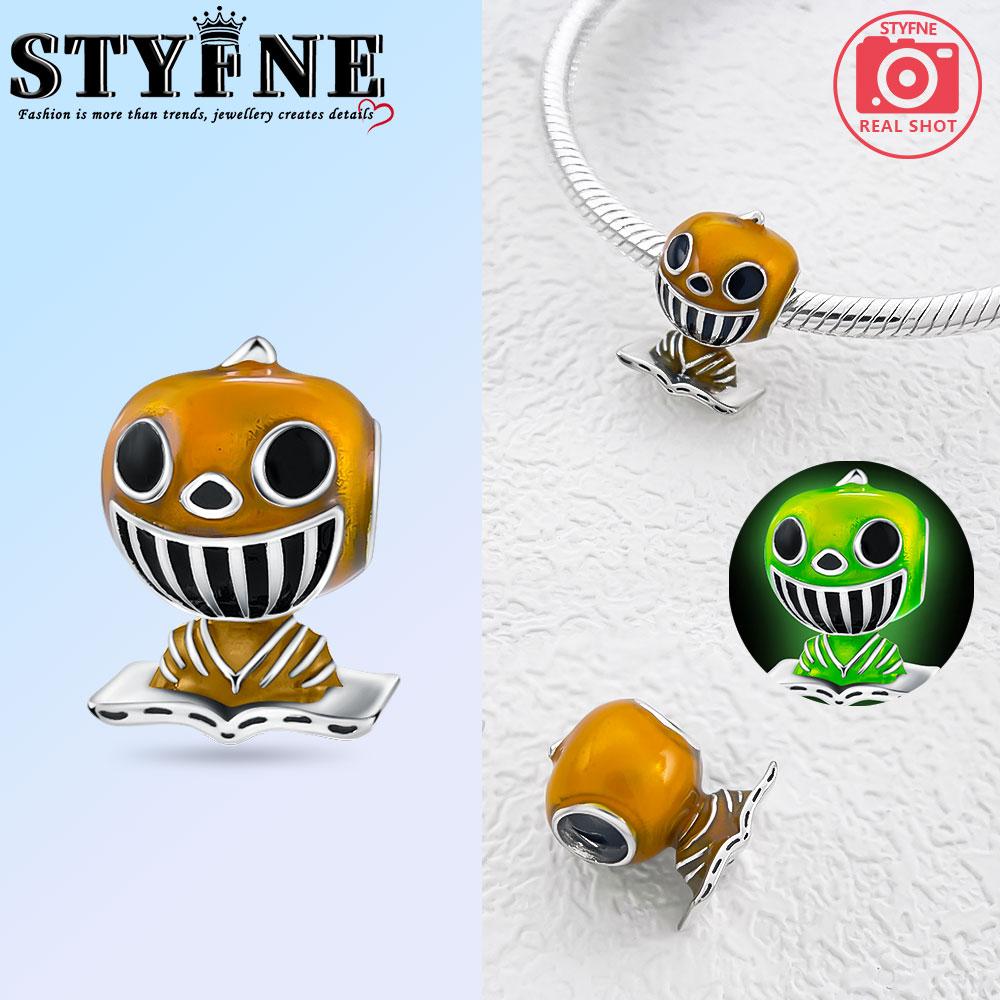 Copper Halloween Skeleton Evil Pumpkin Witch Hat Charms Beads Pendant For Original Bracelet Woman Girl Jewelry