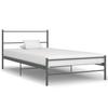 Single Bed Frame Grey Metal 100 * 200 Cm