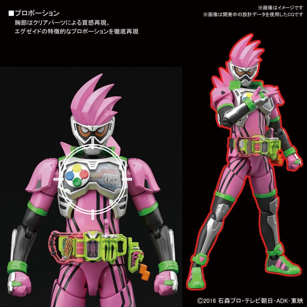 Model de plastic cu coduri de culoare pentru jucător de acțiune standard Kamen Rider Ex-Aid Nivel 2