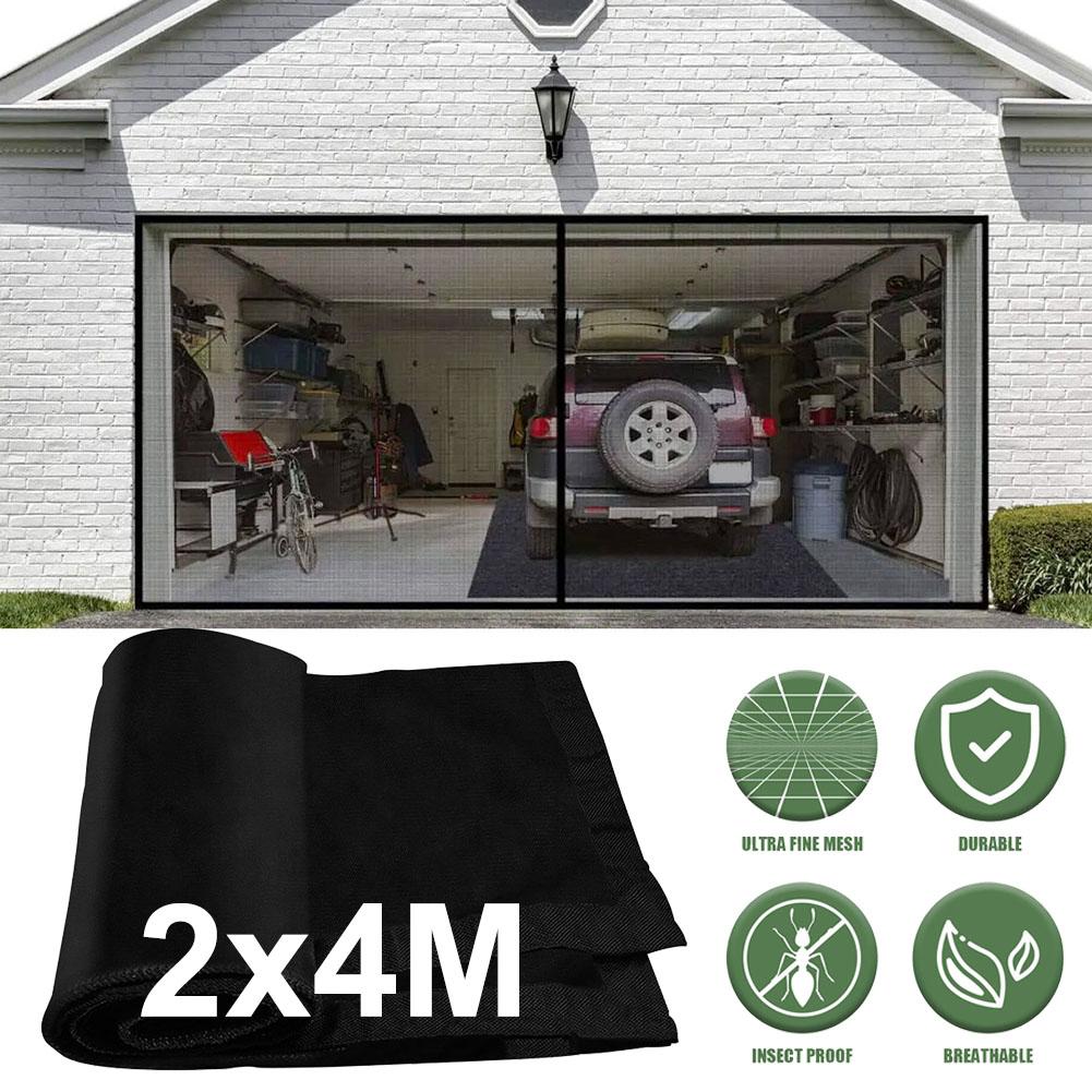 Seamless Retractable Garage Door Curtain Mosquito Netting Anti Bug Fly Insect Mesh Screen for Pavilions Balcony Outdoor Tent
