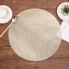 15" New 3 Color Nordic Flowing Sand Pattern Hollowed Out PVC Meal Mats Home Hotels Heat Insulation Antiskid Dining Table Mat