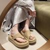 Toe Slippers Women's Summer Wear 2025 New Fashion Non-slip Heightened Thick-bottomed Beach Clip Toe Cool Slippers