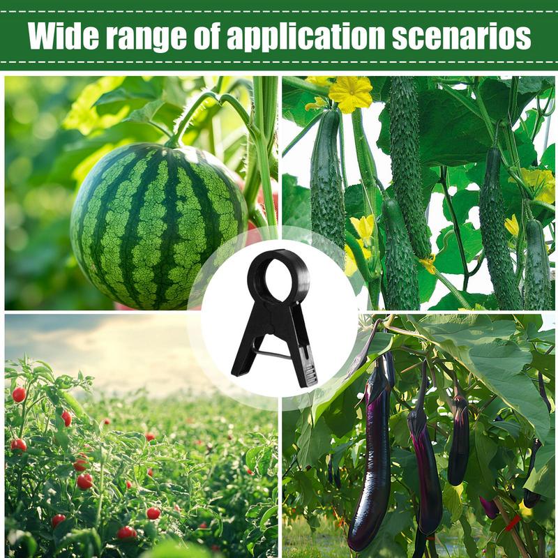 Tomato Trellis Clips 100 Pieces Tomato Cage Garden Orchid Clips Gardening Supplies Climbing Plant Clip Reusable For