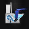 Toilet Plunger, High Pressure Air Drain Blaster Gun Sink Clog Remover Tool Pipe Dredging Unclogger with 4 Sized Suckers for Bathroom Bathtubs Tub