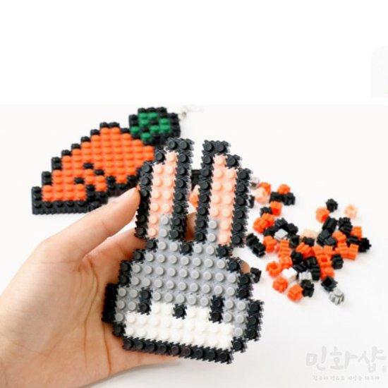 Deform block 8mm rabbit and carrot package mini block children infant square block toy