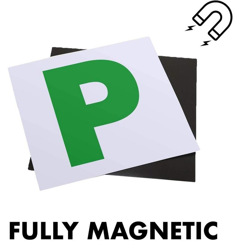 L-Schild für Fahrschüler Fahrschüler-Schilder mit 2 L-Schildern und 2 P-Schildern Wiederverwendbar Wasserdicht Neue Fahrer-Schilder für