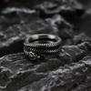 Europäisch-Amerikanischer Titanstahl Schlangenkönig Ring für Männer Hip Hop Mode Edelstahl Schmuck Geschenk