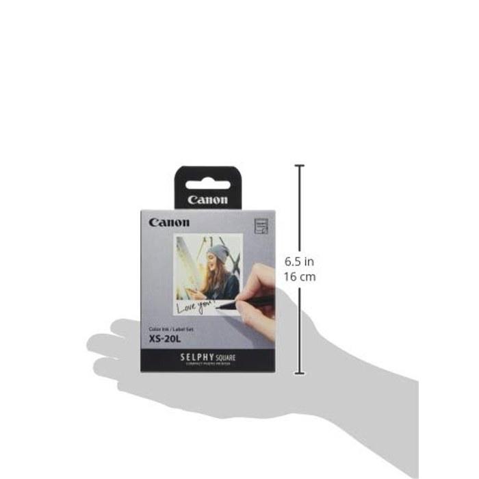 Canon SELPHY SQUARE QX10/QX20 Conjunto de Tinta/Etiqueta Colorida XS-20L (Sem Recargas)