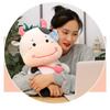 With Fruit Cow Backpack Plush Toy Cartoon Stuffed Animal Doll Decoration Gift